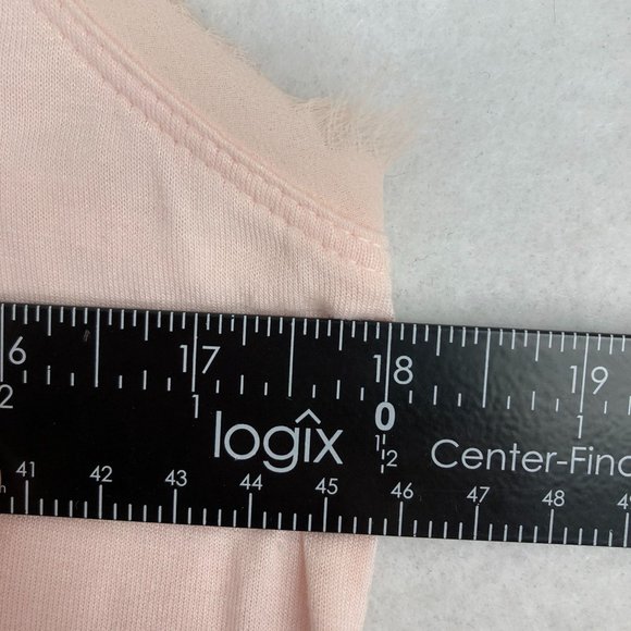 Philosophy Women's Size Medium Pink Semi-Sheer Frayed Trim Sleeveless Tank Top - Picture 5 of 10